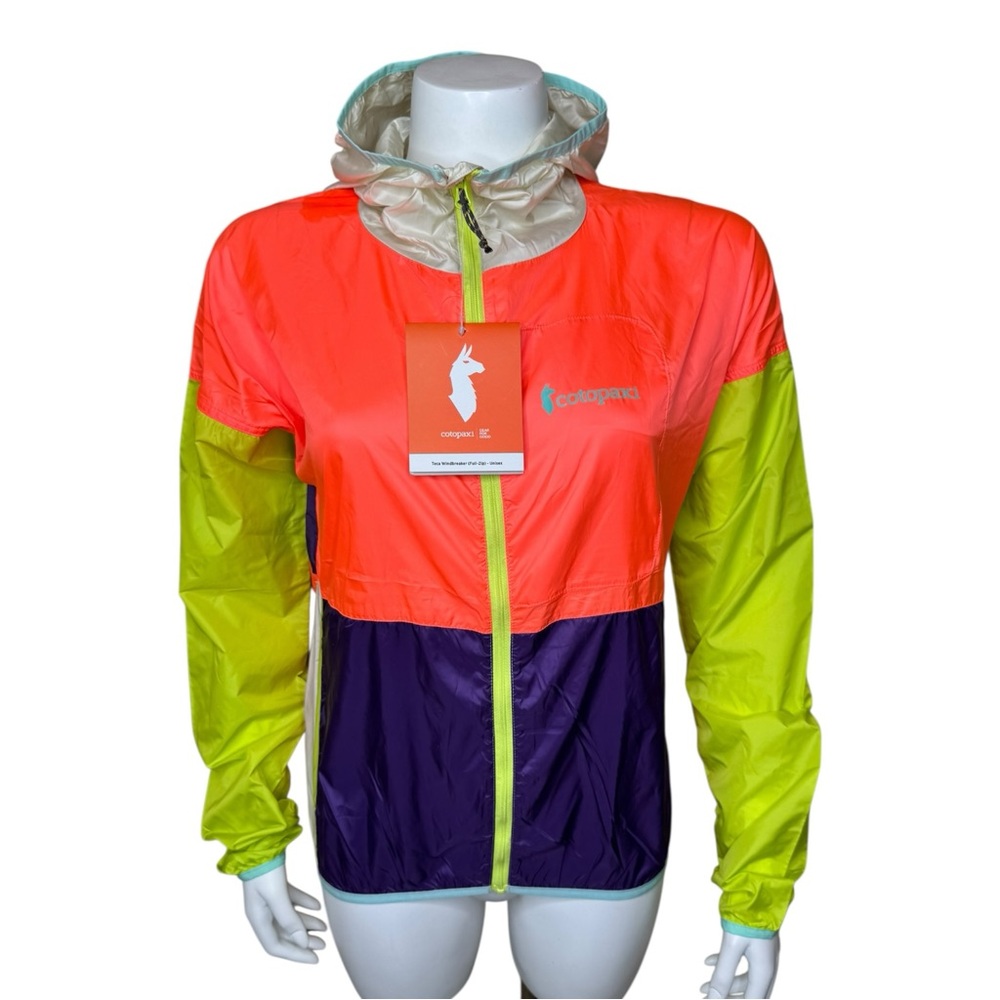 Cotopaxi Teca Full-Zip Windbreaker Jacket XS Boardwalk Colorblock Hooded NWT